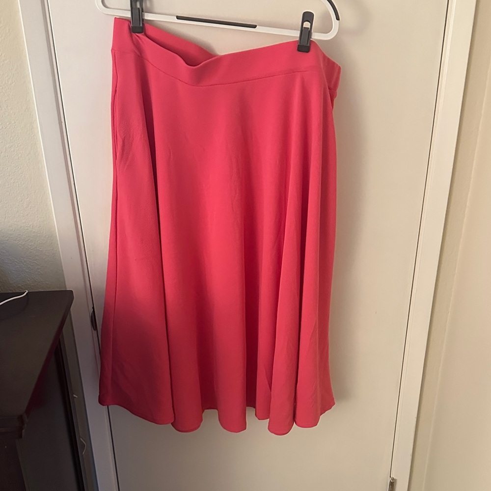 White Mark Vibrant Pink A-Line Skirt
